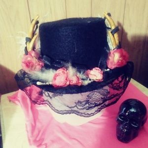 Steampunk hat, fake horns,victorian,cosplay